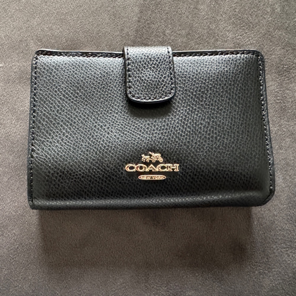Coach Textured Black Leather Wallet
